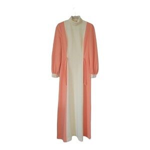 1960's Herman Marcus Costume Dress Women M Orange Classic Timeless